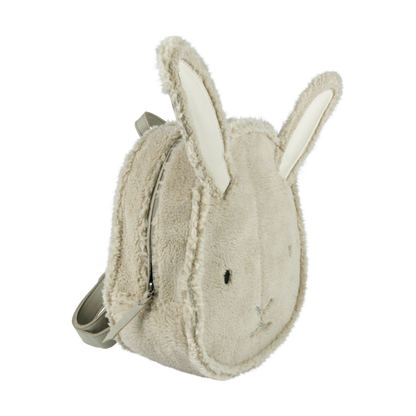 Paui Schoolbag | Bunny | Beige Curly Faux Fur