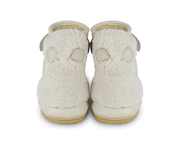 Richy Booties | Polar Bear | Off White Curly Faux Fur
