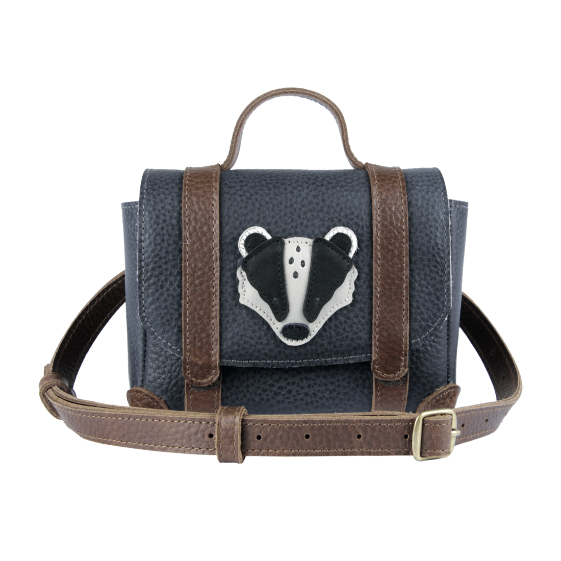 Trychel Bum Bag | Badger | Petrol Grain Leather