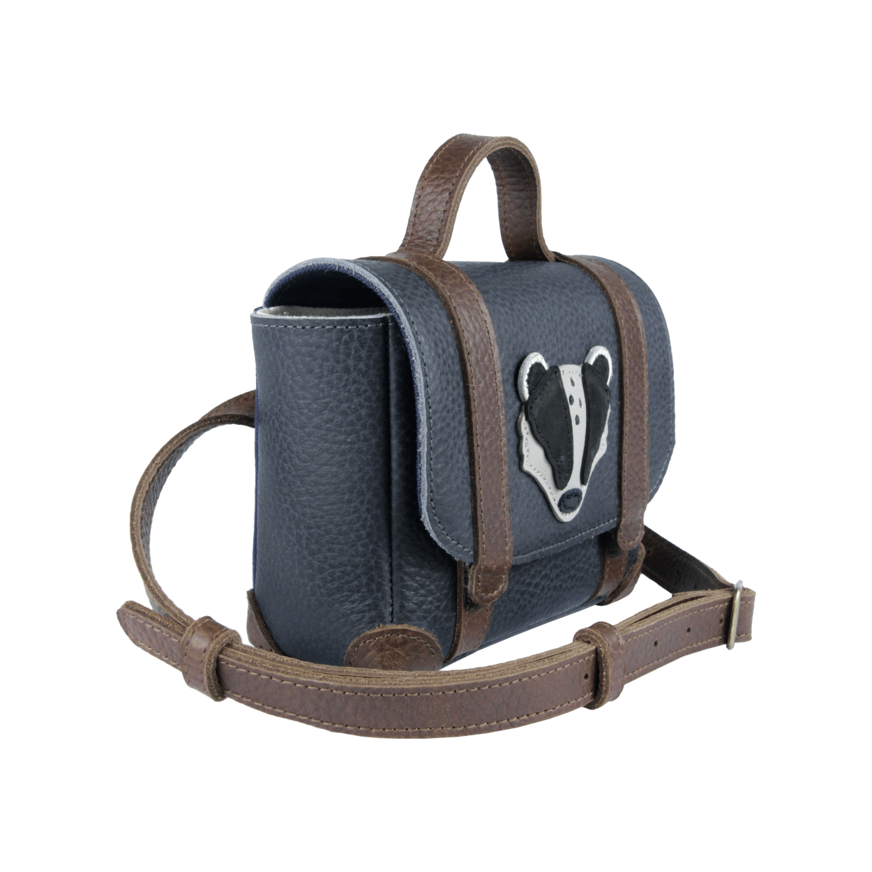 Trychel Bum Bag | Badger | Petrol Grain Leather