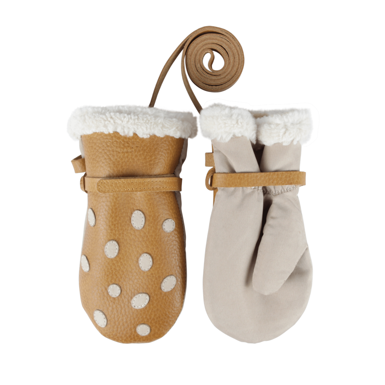 Wald Mittens | Mushroom | Toast Grain Leather