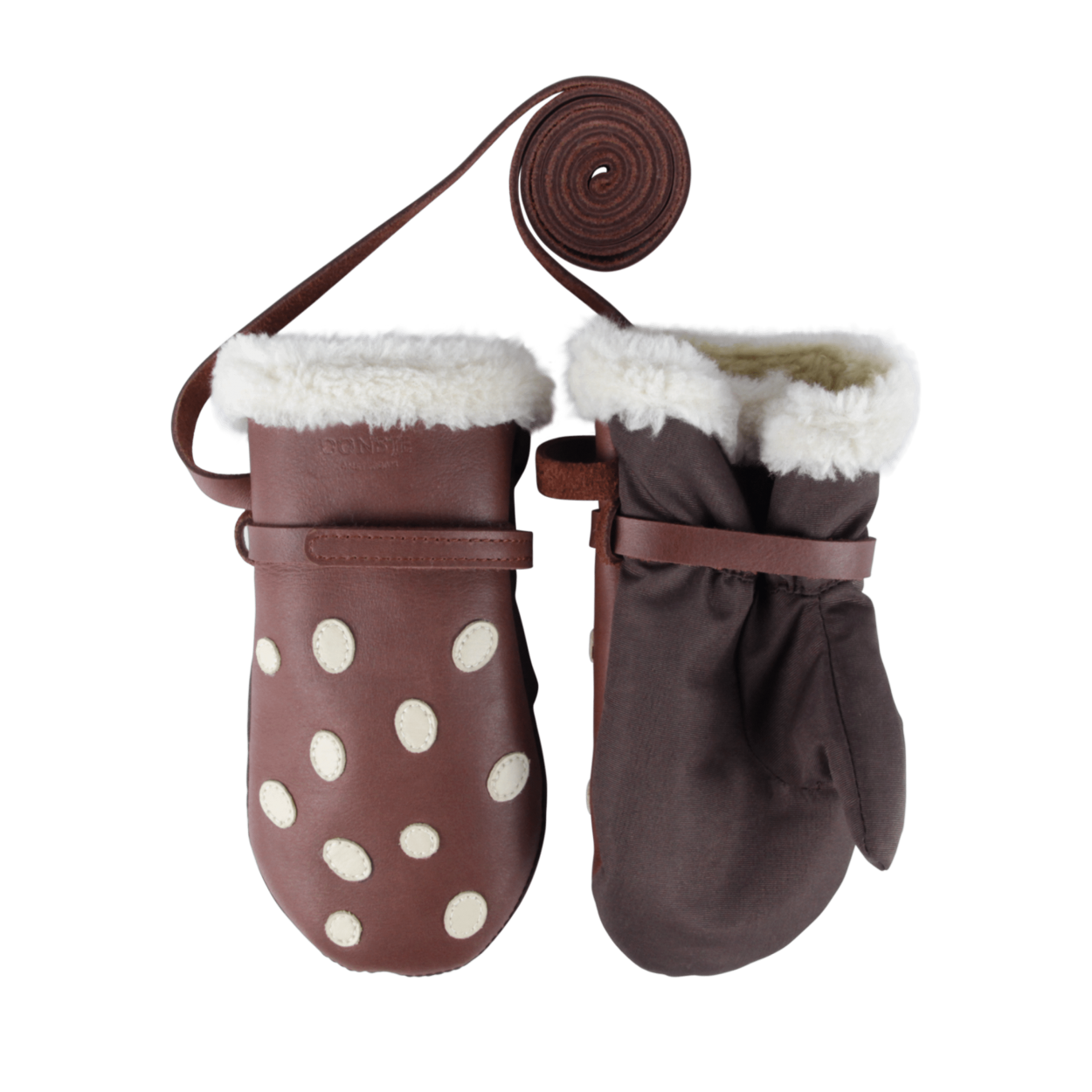 Wald Mittens | Toadstool | Burgundy Classic Leather