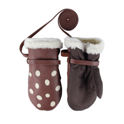 Wald Mittens | Toadstool | Burgundy Classic Leather