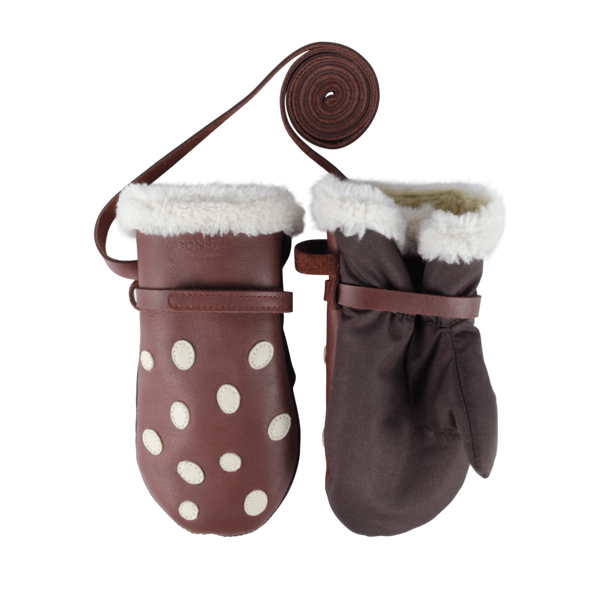 Wald Mittens | Toadstool | Burgundy Classic Leather