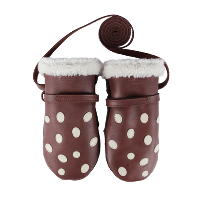 Wald Mittens | Toadstool | Burgundy Classic Leather