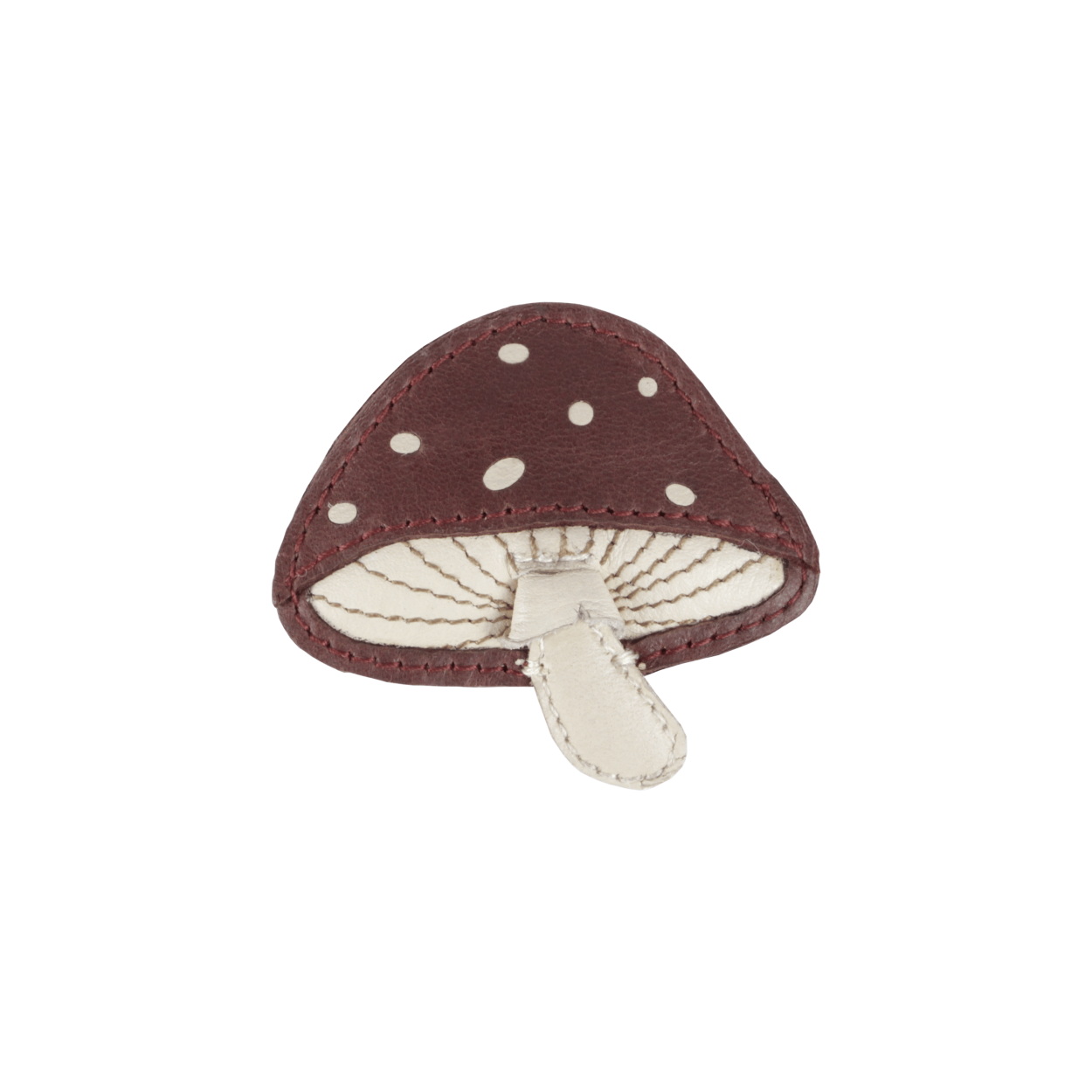 Forest Clip | Toadstool | Burgundy Classic Leather